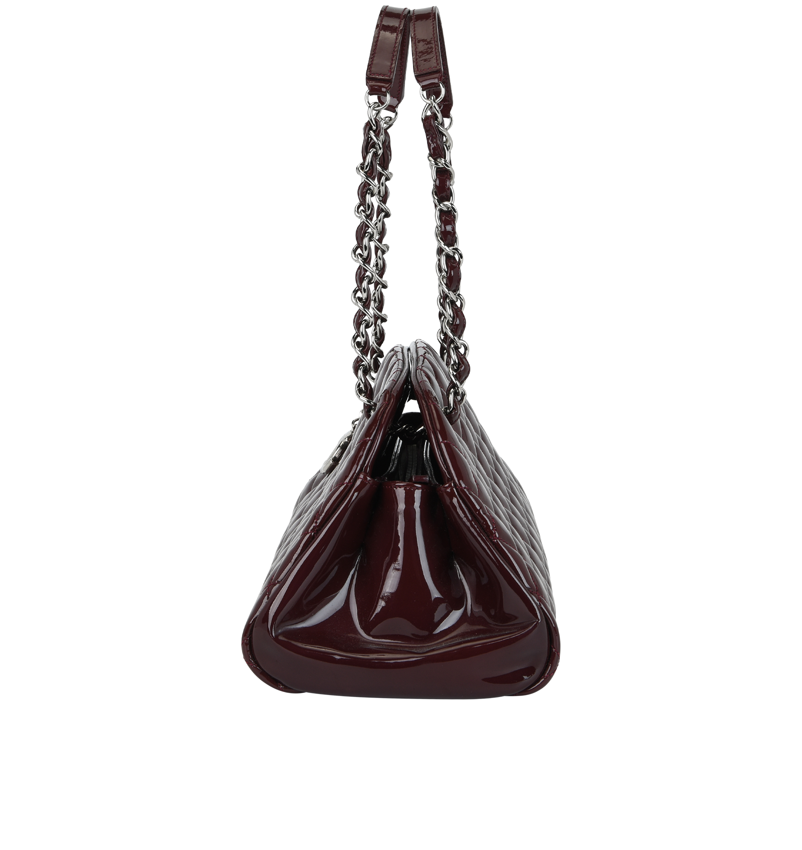 Mademoiselle, &pound;950, Handbags, Red, Patent Leather, Bottom view